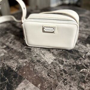 Madden Girl White Crossbody Bag with Minimalist Design